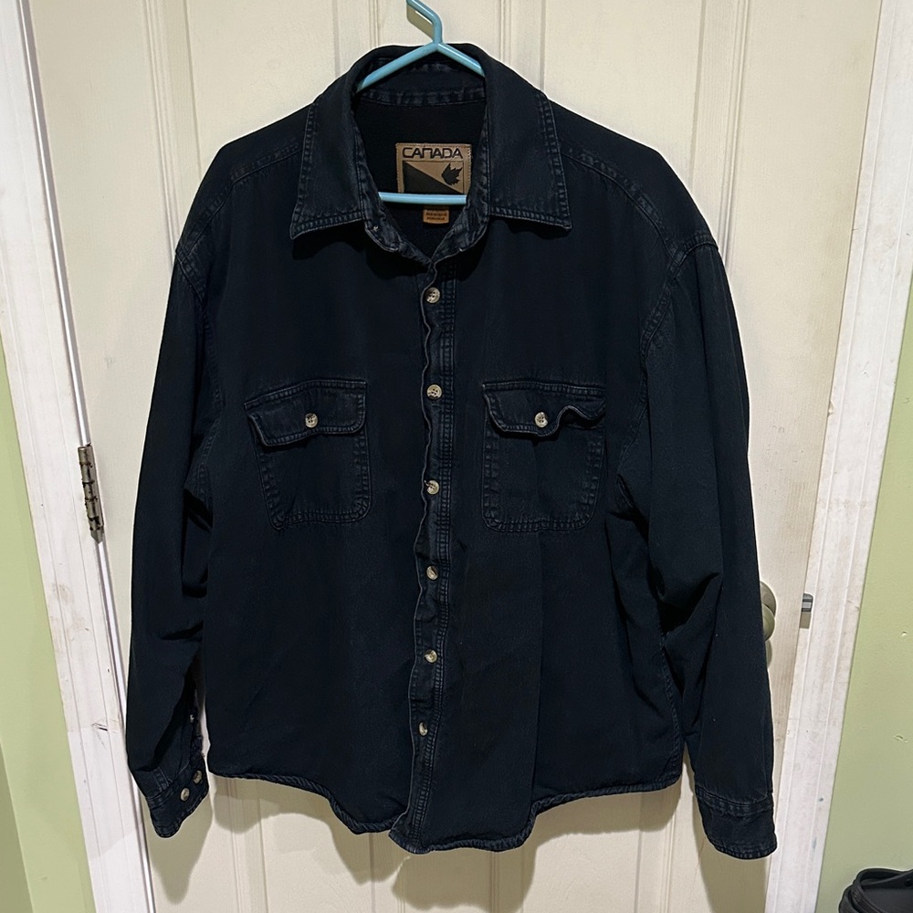 Men's Dark Blue Shirt Jacket by